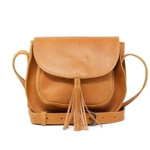 ABLE Maria Tassel Crossbody - Cognac Leather